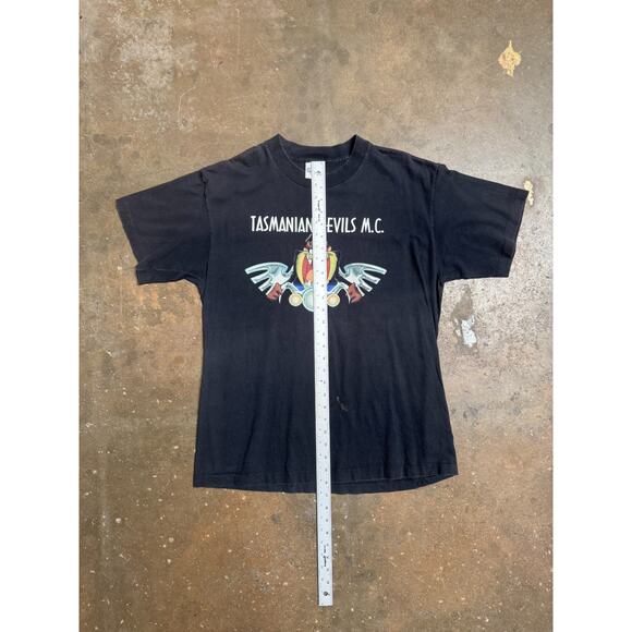 1991 Tasmanian Devils M.C. Looney Tunes Taz Tee – Warner Bros Biker - Sz L - Picture 7 of 12